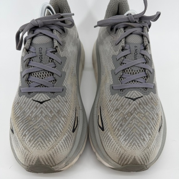 Hoka One One Clifton 9 Mens Running Shoes Grey Size 9.5D Athletic Sneakers Hike - Picture 6 of 13
